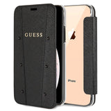 GUESS - Capa para iPhone Xs Max Tipo Livro Preto freeshipping - TechPlace