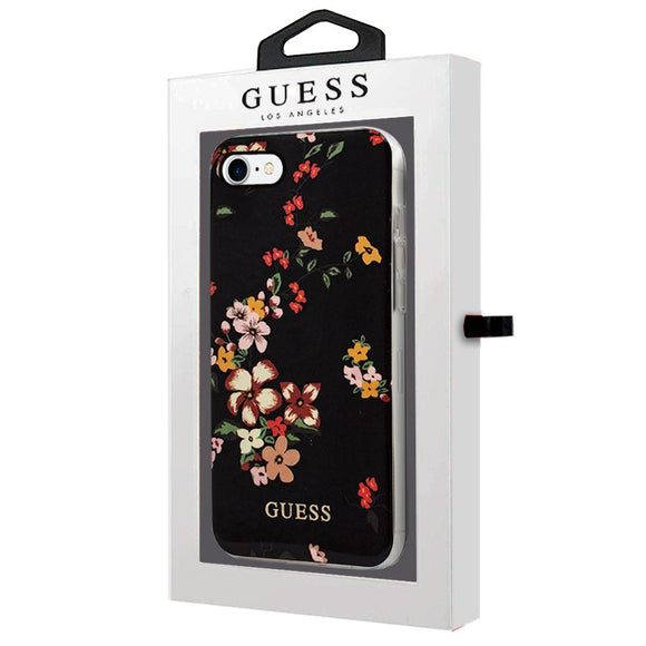 GUESS - Capa para iPhone 7 / 8 / SE2020 Preto com Flores freeshipping - TechPlace